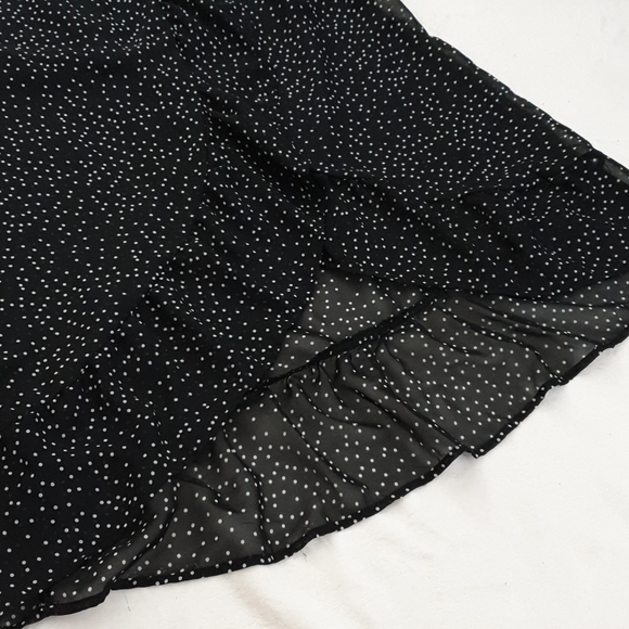 Crystal doll polka dot black wrap maxi dress - Picture 6 of 17